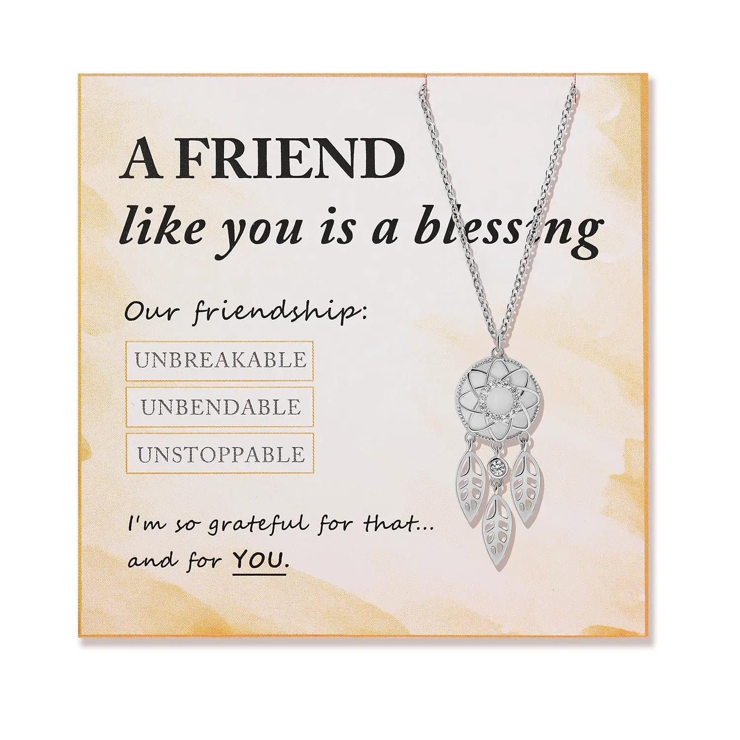 Friend is A Blessing Dreamcatcher Necklace