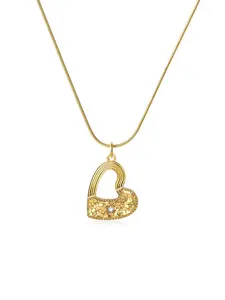 Elegant Heart-Shaped Diamond Necklace, 18k Gold Plated, Natural Diamonds, Perfect Gift for Mom, Wife, Girlfriend, Best Friend