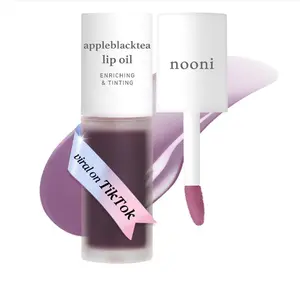 NOONI Korean Lip Oil - Appleblacktea | Long-Lasting, Moisturizing, Plumping, Revitalizing for Dry Lips, Waterproof, No Peel Off, Hydrating Lip Stain, Stocking Stuffers, Teen Girl Gifts, 0.12 FL Oz