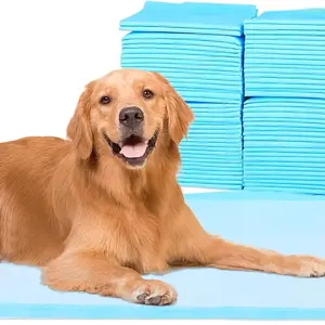 FluffyDream Super Absorbent Waterproof Pet Training Pad for Housebreaking, Blue, 13"x17.7" (100PCS) - Ideal for Dogs and Puppies dog  pads Disposable Puppy Pee Training Pads Disposable Dog Training Urine Pads pet odor