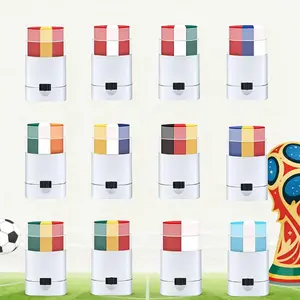 1Pc 3 Color Flag Face Paint Stick Cream Sports Fan Makeup Body Paint Crayon Waterproof Easy Wash Face Color for Football Soccer Game Day Festival Party Cosplay Parade Event Makeup Supplies Easter Spring Celebration Fan Support