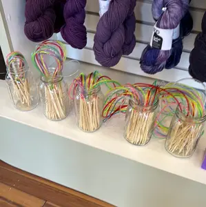 Rainbow Circular Wooden Knitting Needles