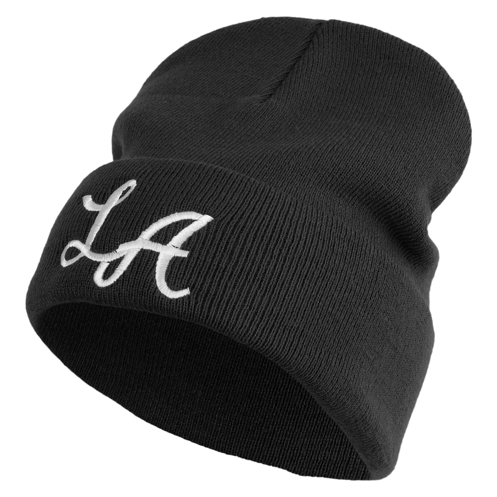 Graffiti LA Embroidered Big Size Cuff Long Beanie