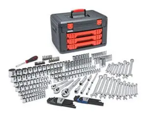 Gearwrench 239-Piece Complete Mechanics Tool Set in Chrome Finish with 3-Draw Storage Box