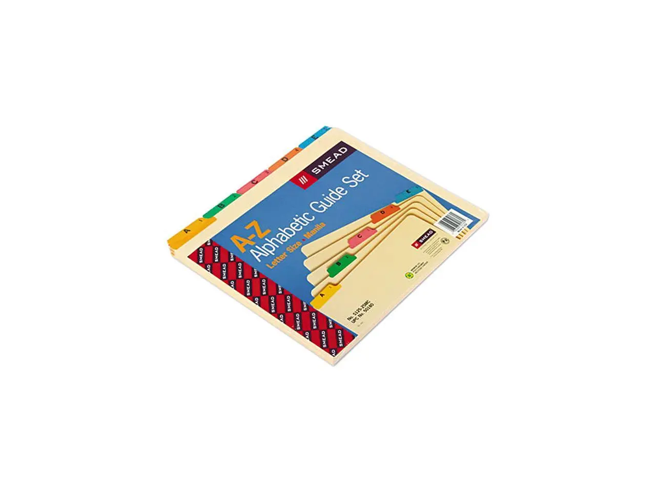Smead 50180 Recycled Top Tab File Guides, Alpha, 1/5 Tab, Manila/Poly, Letter, 25/Set