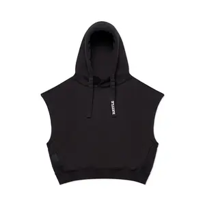 Ultra Lifestyle Crop Hoodie - Adult Oversized Cropped Fit Premium Heavyweight Cotton Material with Signature Embroidery and Drawcord Detail