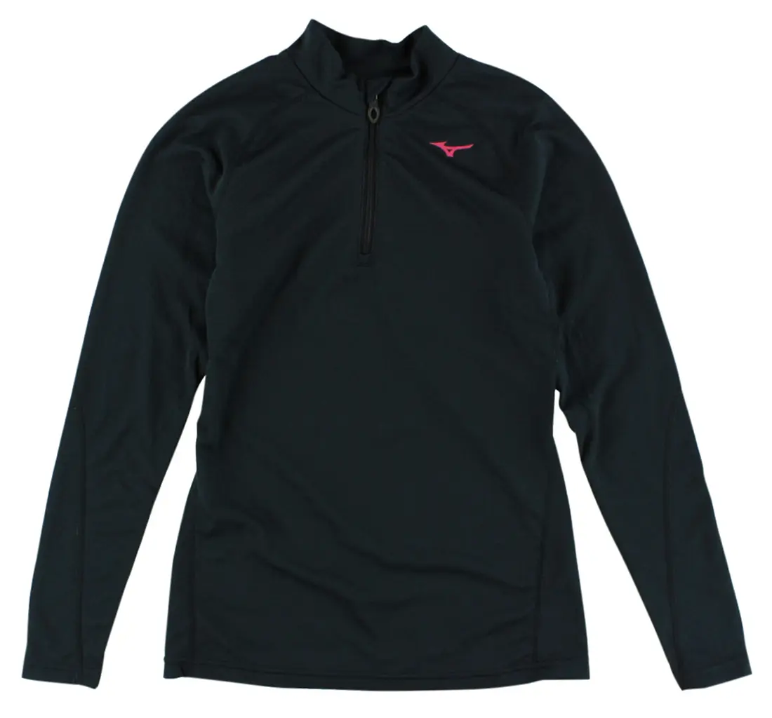 Mizuno Womens Half Zip Shirt Black