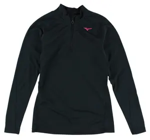 Mizuno Womens Half Zip Shirt Black