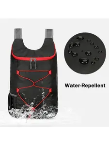 Large Capacity Mountain Bike Riding Backpack, Multifunctional Foldable Storage Bag, Lightweight Waterproof Polyester Sports Shoulder Bag, Hiking Camping Outdoor Travel Backpack, Perfect Gift