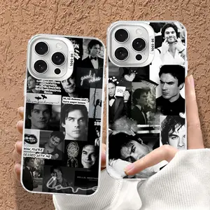 Damon Salvatore The Vampire Diaries Phone Case For iPhone 16 15 14 13 12 11 Pro Max X XR XSMAX Matte Shockproof Back Cover