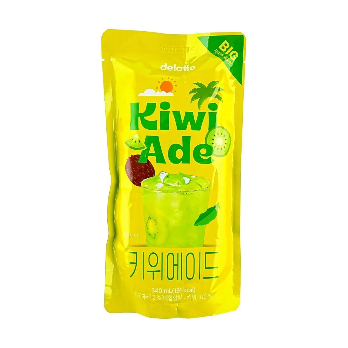 DELAFFE Korean Kiwi Sparkling Drink 340ml - Refreshing Sweet & Sour Fizzy Beverage, Convenience Store Favorite DELAFFE Korean Kiwi Sparkling Drink 340ml - Refreshing Sweet & Sour Fizzy Beverage, Convenience Store Favorite