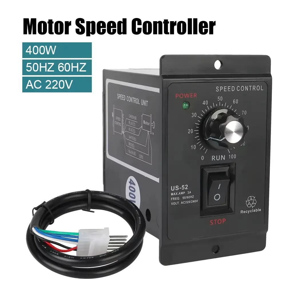AC 220V  Single Phase Induction Motor Speed Governor 0-100% Continuous Speed Adjustment