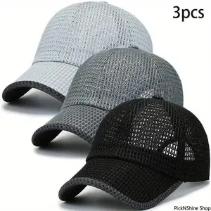 Unisex Adjustable Hat Duckbill Cap Set - Breathable, Lightweight Baseball Headwear, Functional Summer Fashion Accessory for Outdoor Sports, Daily Casual Use