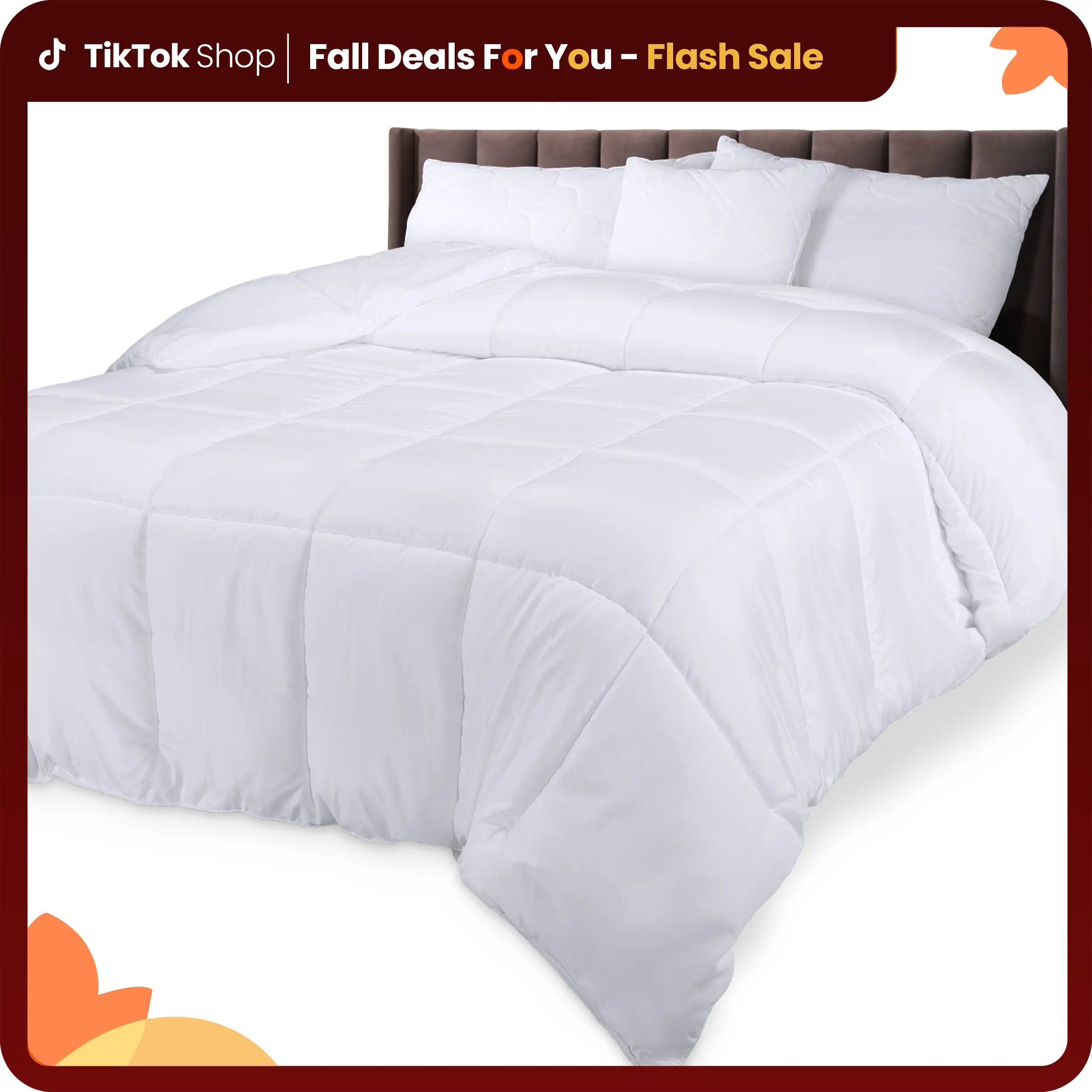 【Fall Deals For You】Utopia All Season Puffed Quilt Comforter – Lightweight Soft Polyester, Breathable & Cozy Duvet Insert, Durable Design with Easy-Ca