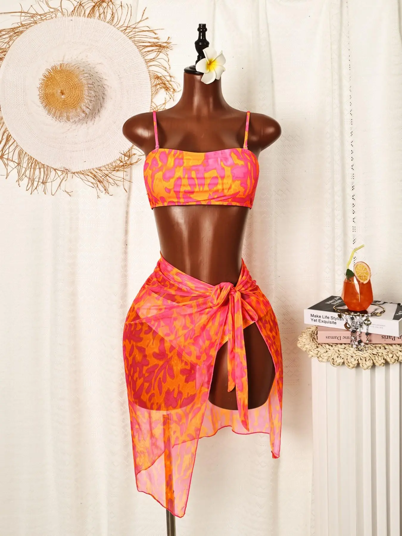 Women's Fashion 3-Piece Bikini Swimsuit Set