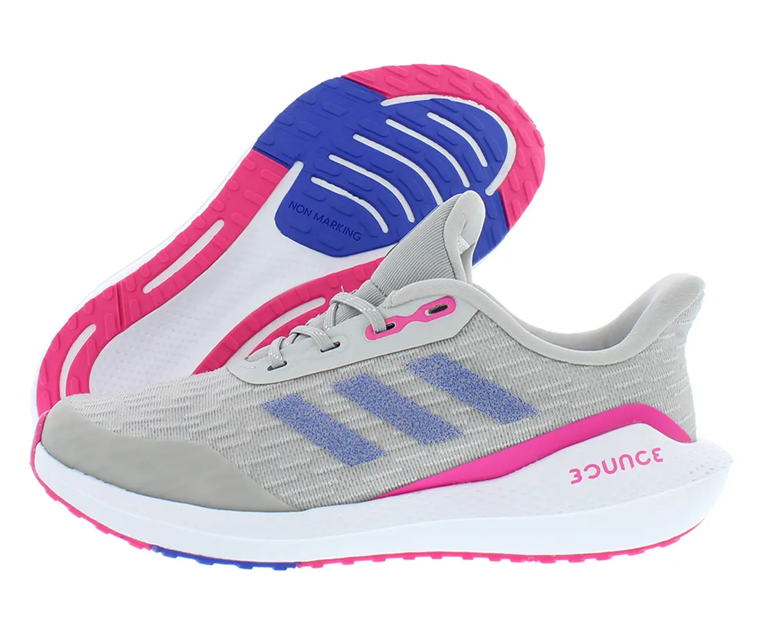 Adidas EQ21 Run GS Girls' Athletic Trainers, Colorblock Round Toe Lace-Up Running Shoes for Sports Footwear, Footwear Athletic Trainer, Trainer Sneakers