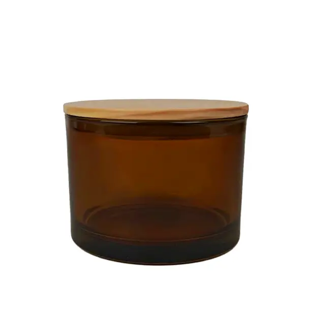 Champagne Scent Candle - Durable 16 oz Glass Amber Cali Jar, Home Decor Home Supplies Candle