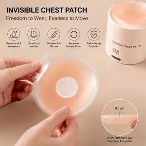 Women's Invisible Silicone Nipple Cover Anti Bump Anti Slip Pasties Reusable Breathable Chest Pad For Wedding Dress Sling Outfit-Bra-womenswear SummerVibes outdoorfun