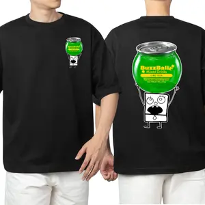 Doodlebob Buzzball 2 Side T-Shirt, Funny Drinking Graphic Tee, Full Color Unisex Summer Shirt, Perfect Gift For Men & Women, Casual Menswear Top