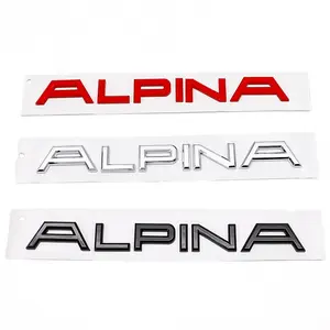 21.6cm 3D Alpina Logo Car Rear Trunk Side Skirt Sticker, Front Hood Grille Emblem Badge, Car Exterior Styling Accessories