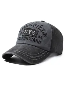 New Washed Cotton Baseball Cap, All-Season Denim Visor Sports Hat, Sun Protection Shade Snapback, Unisex Casual Outdoor Wear