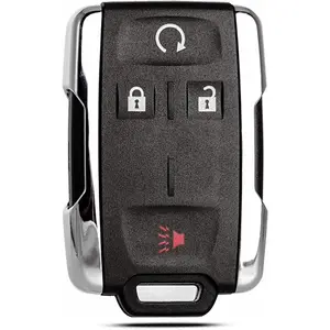 Key Fob Shell Case Replacement For Chevy Silverado,Colorado,GMC Canyon,Sierra 2014,2015,2016,2017,2018,2019,2020,2021 Keyless Entry Remote Control 4 Button Pad Outer Cover M3N-32337100