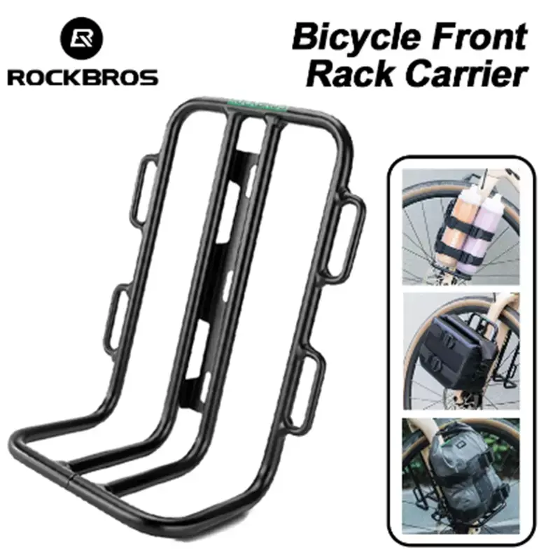 ROCKBROS Bicycle Front Rack MTB Road Bike Cargo Carrier Gravel Luggage Shelf ROCKBROS Bicycle Front Rack MTB Road Bike Cargo Carrier Gravel Luggage Shelf