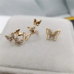 Butterfly Asymmetrical Cuff Earrings