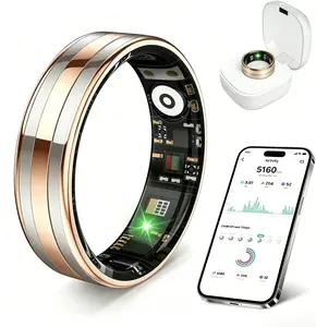 New 6.3mm Thin Touch Smart Ring, Smart Ring Smart Health Ring, Outdoor Waterproof Wellness Tracking Ring, Heart Rate Temperature Sports Tracking