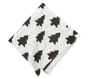 Black and White Forest Napkin Set of 4 by Valerie