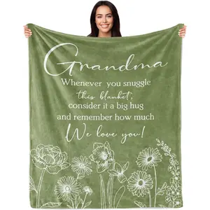 Grandma Gifts Best Birthday Present Gift Ideas for Grandmother Granny Nana Mimi Gigi from Grandkid 60"X50" Blanket