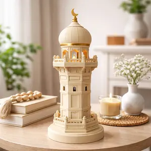 Islamic Minaret Architectural Tabletop LED Candle Holder