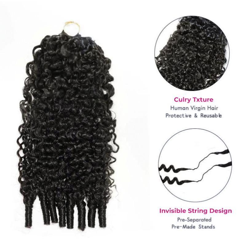 [NEW ARRIVAL]ISEE HAIR Crochet Human Hair, Designed for Miracle Knots Pre-Separated 50g/Pack-Knotless Boho Braids Plush Texture Time-Saving Wear