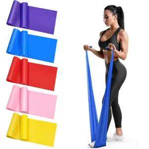 5-Pack Exercise Resistance Bands, Fitness Elastic Bands, Tpe Stretch Bands, Workout Bands Set for Strength Training, Yoga, Pilates, Butt Workout, Gym Use