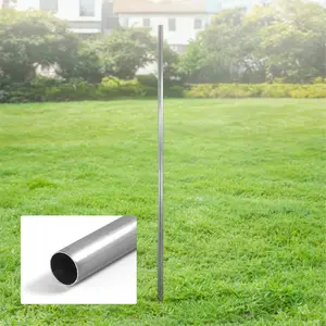 Fencer Wire 8 FT Galvanized Chain Link Fence Line Round Post, Line Post with 1-7/9” Outside Diameter, Chain Link Fence Parts, Hardware, Multi-options