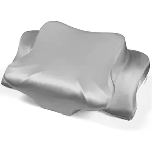 Satin Pillowcase for Cervical Pillows, (Cover Only) Fit for Orthopedic Neck Support Pillow, Silky Smooth Pillowcase Cover with Zipper Closure (Gray)Gift.