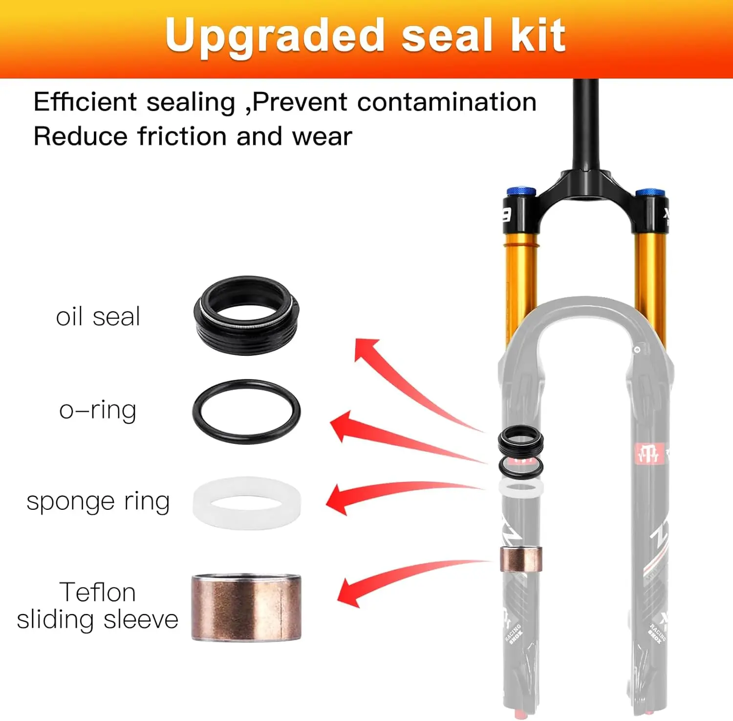 ZTZ 26/27.5/29 inch MTB Air Suspension Fork, Upgraded 34mm