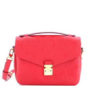 Pre-owned Louis Vuitton material Messenger Bags Pochette Metis Monogram Empreinte Leather by Rebag