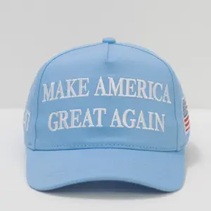 America Great Embroidered Adjustable Unisex Light Blue Baseball Cap