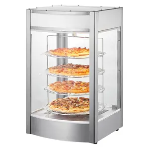【Summervibes】VEVOR Food Warmer Display for 14" Pizza,  4-Tier Commercial Pizza Warmer Electric