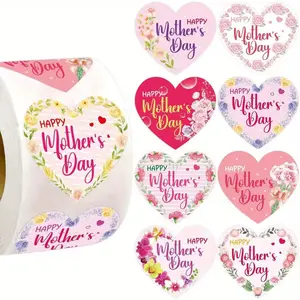 500pcs of Mother'S Day Stickers Featuring Designs with 'Happy Mother'S Day' And 'Mother'S Day', Adorned with Floral Patterns, Ideal for Gifts, Bouquets, Roller Skating, And Cycling