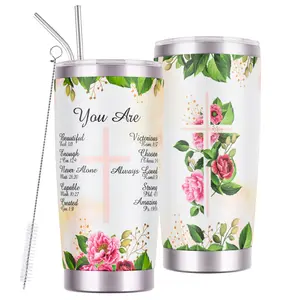 Inspirational Christian Gifts for Her –  Tumbler for Birthdays, Christmas & Friendships – Uplifting for Sisters, Moms, Friends & More Drinkware Flasks