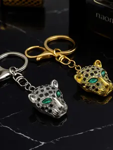 1 Piece of Classic Stylish Leopard Head Keychain Unique Hip Hop Animal Themed Jewelry Ideal for Anniversary Party Birthday Gifts Keychain Charm Keychain Accessories