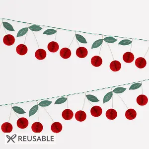 Cherry Honeycomb Garland