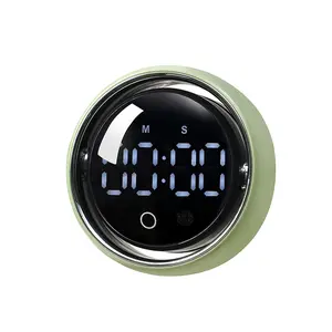 Smart Voice Timer, Magnetic Digital Kitchen Alarm Clock, Visual timers, Large LED Display Magnetic Countdown Countup Timer for Classroom Cooking Fitness Baking Studying Teaching, Easy for Kids and Seniors Black