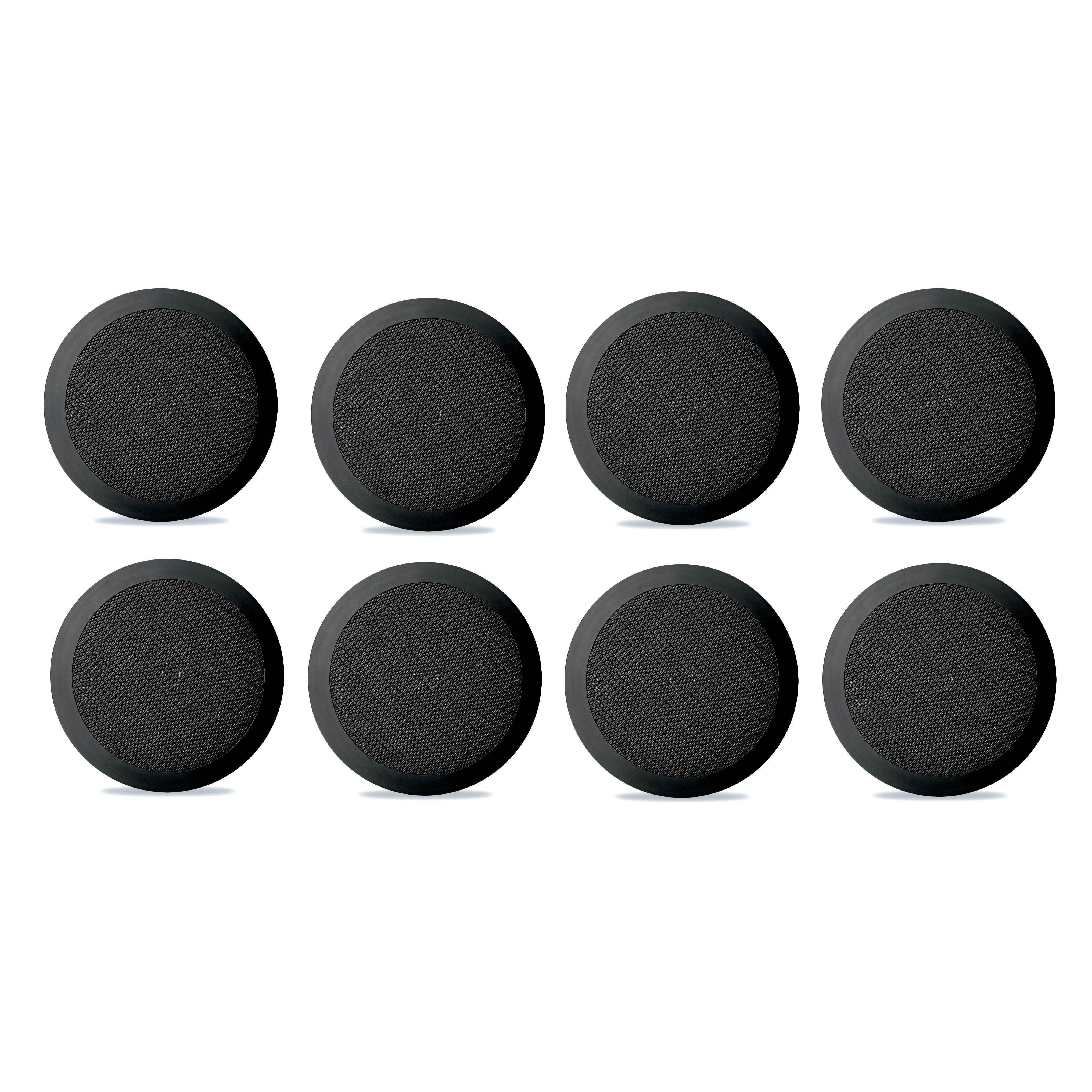 8) NEW Pyle PDIC81RDBK 250W 8 Inch Flush In-Wall In-Ceiling Speakers