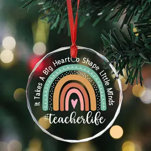 It takes a big heart to shape little minds teacherlife Ornament, Teacher Appreciation Gifts, Teacher Appreciation Week, End of Year, Back to School, Retirement, Gifts for Teachers, Christmas Tree Decoration Glass Ornament, Christmas Home Decor