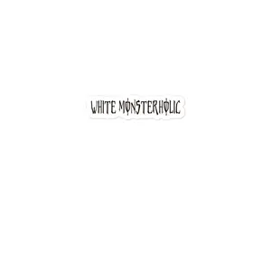 White Monsterholic Text T-Shirt Funny Energy Drink  stickers