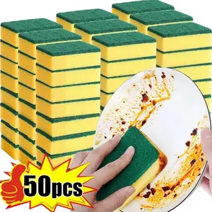 Highly absorbent double-sided sponge magic cleaning pot rust sponge cleaning brush kitchen cleaning tool