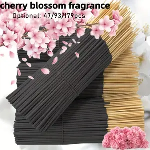 47/93/179 Sakura Flower Scented Sticks, Long-Lasting Burn 45 Minutes, Elegant Floral Fragrance, Aroma, Ideal for Home, Camping, Yard, Air Purification, Incense